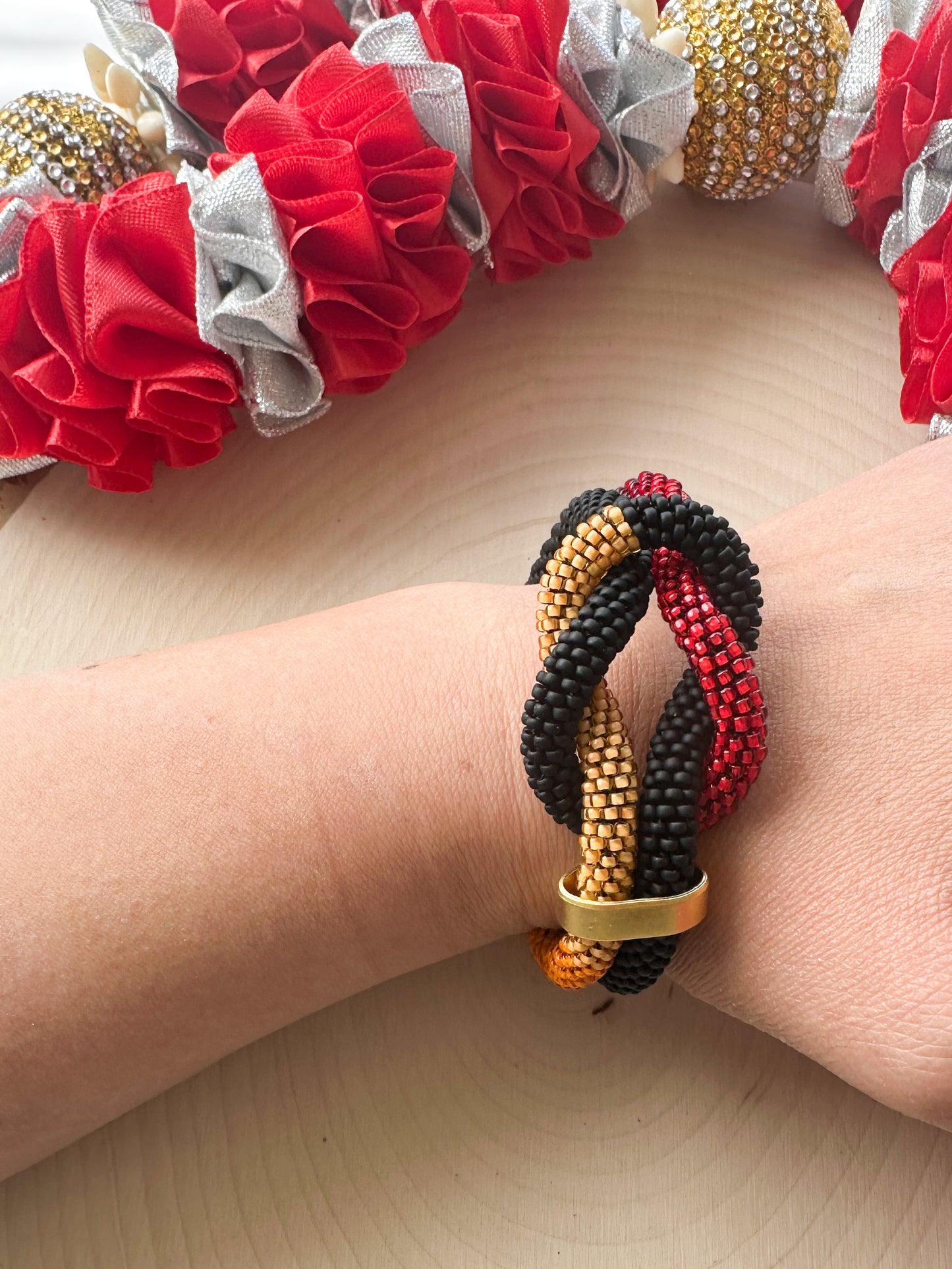 Square Knot Bracelet - Saffron