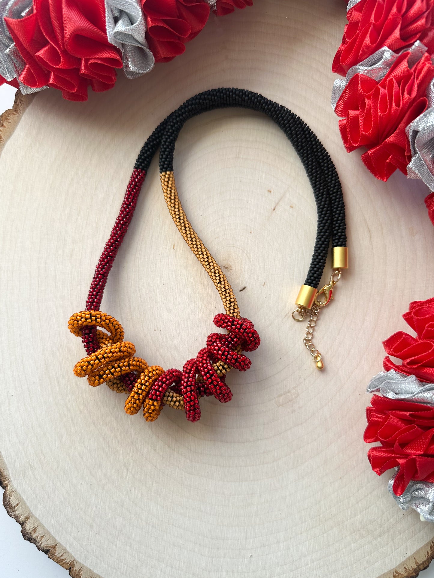 Barrel Necklace - Saffron