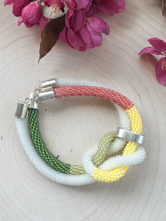 Square Knot Bracelet - Garden