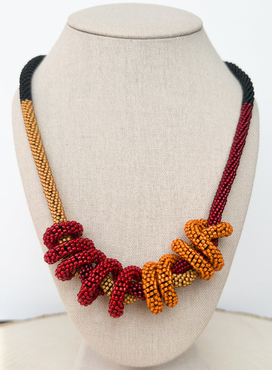 Barrel Necklace - Saffron