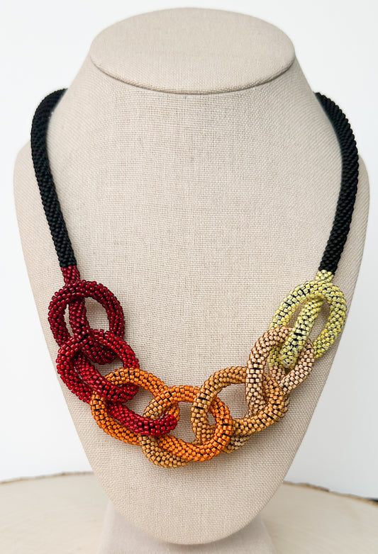Daisy Chain Necklace - Saffron